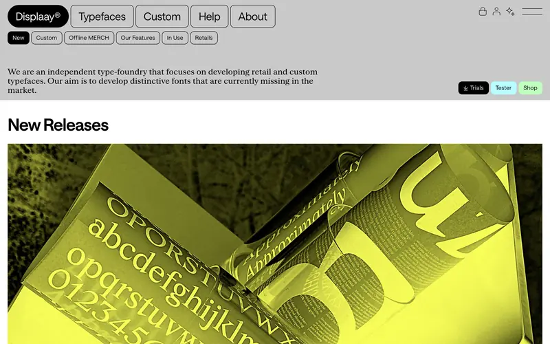Displaay Type Foundry screenshot