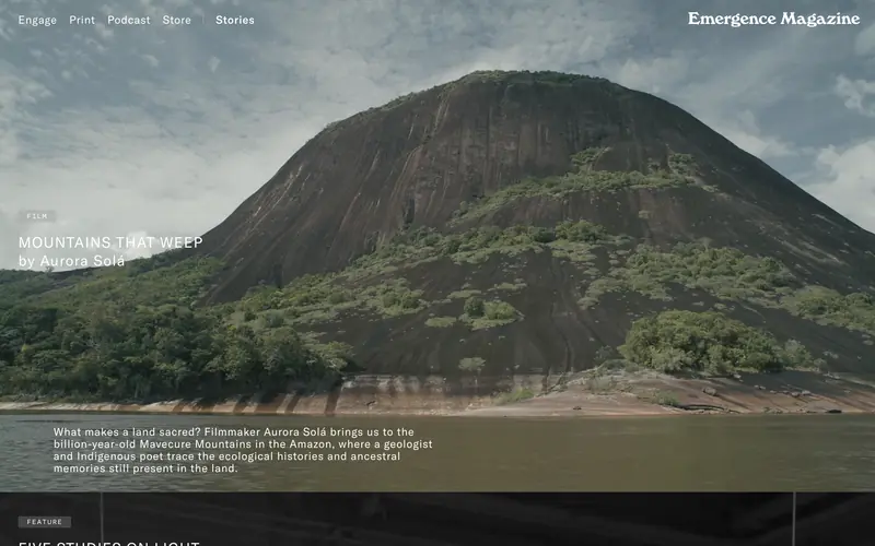 Emergence Magazine screenshot