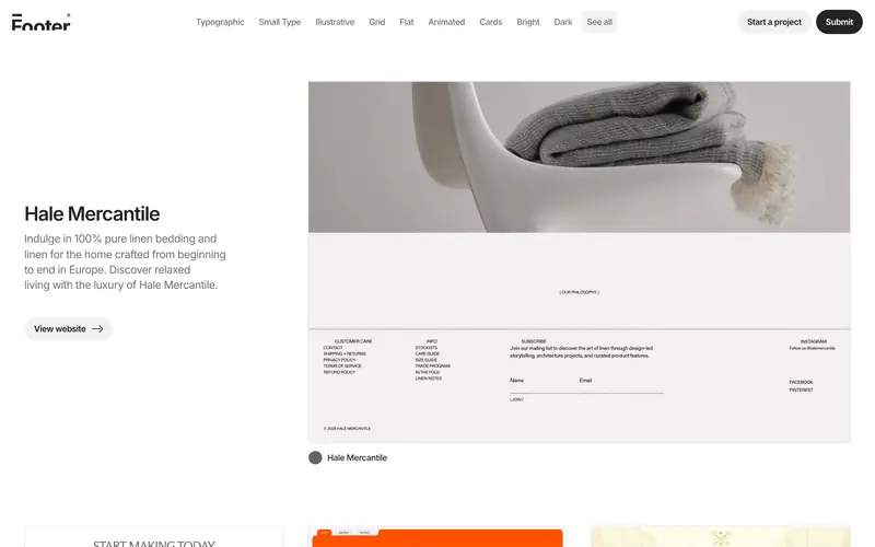 Footer Design screenshot