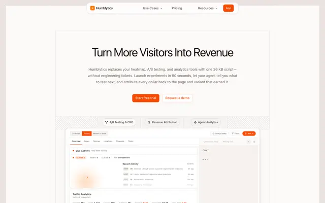 Humblytics screenshot