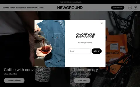 NewGround Coffee screenshot