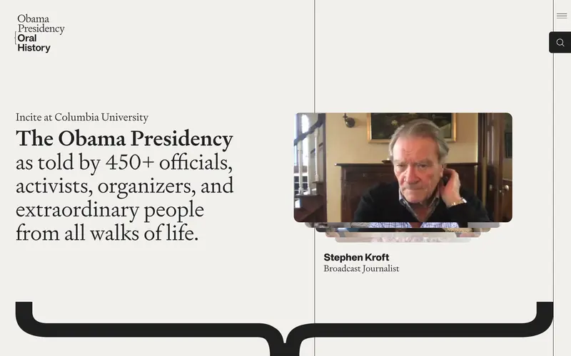Obama Presidency Oral History screenshot